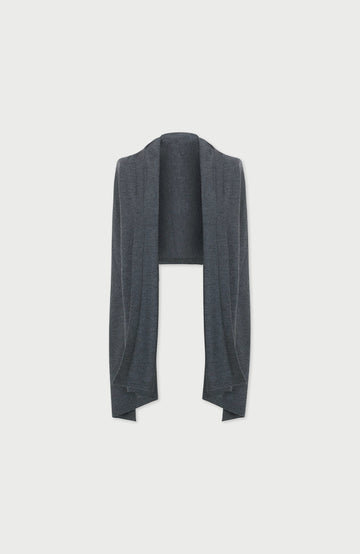Charcoal Merino Wool Scarf Wrap By Paul Jame