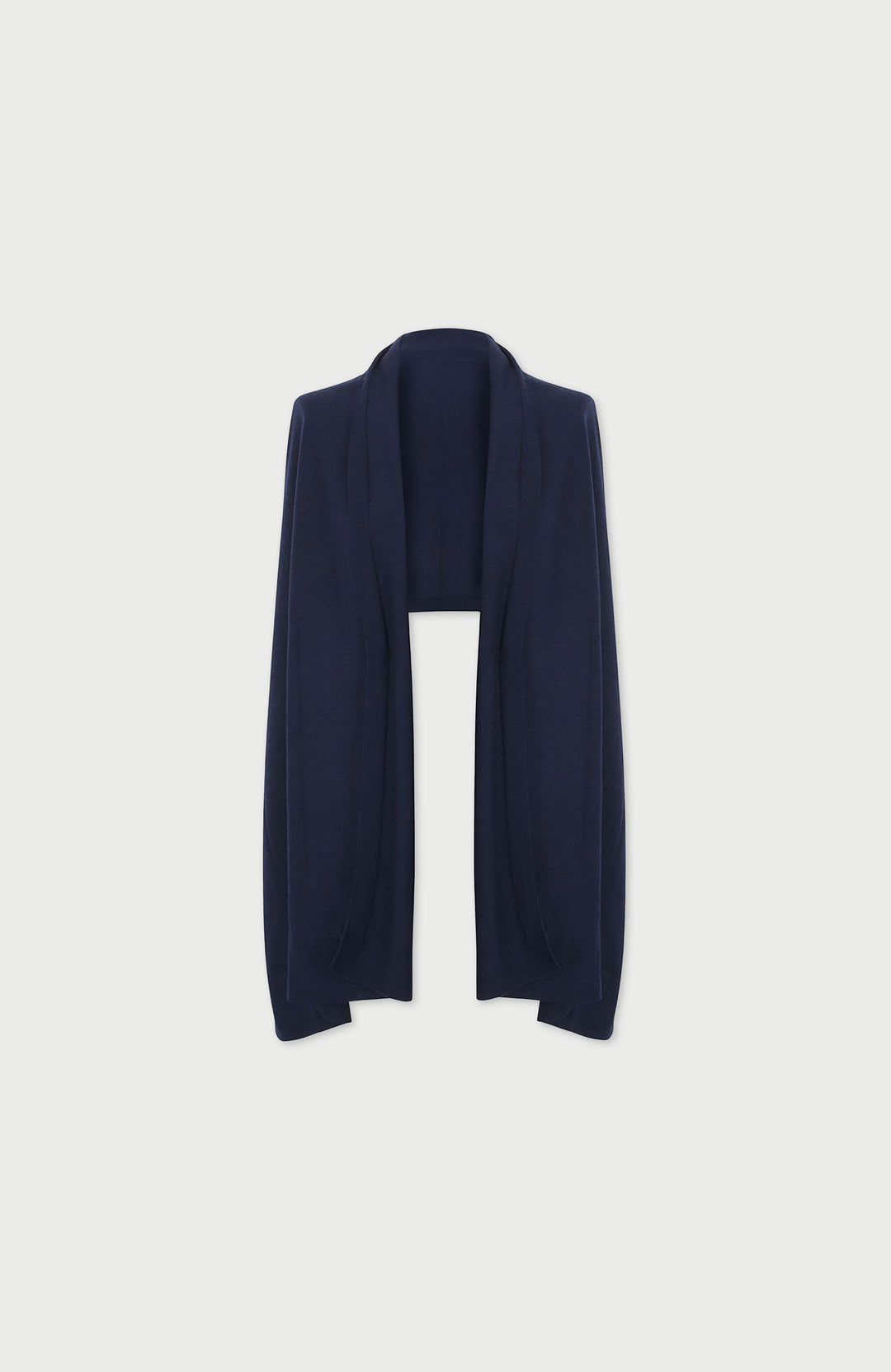 Navy Merino Wool Scarf Wrap By Paul James