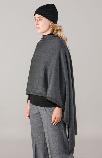grey merino wool stole