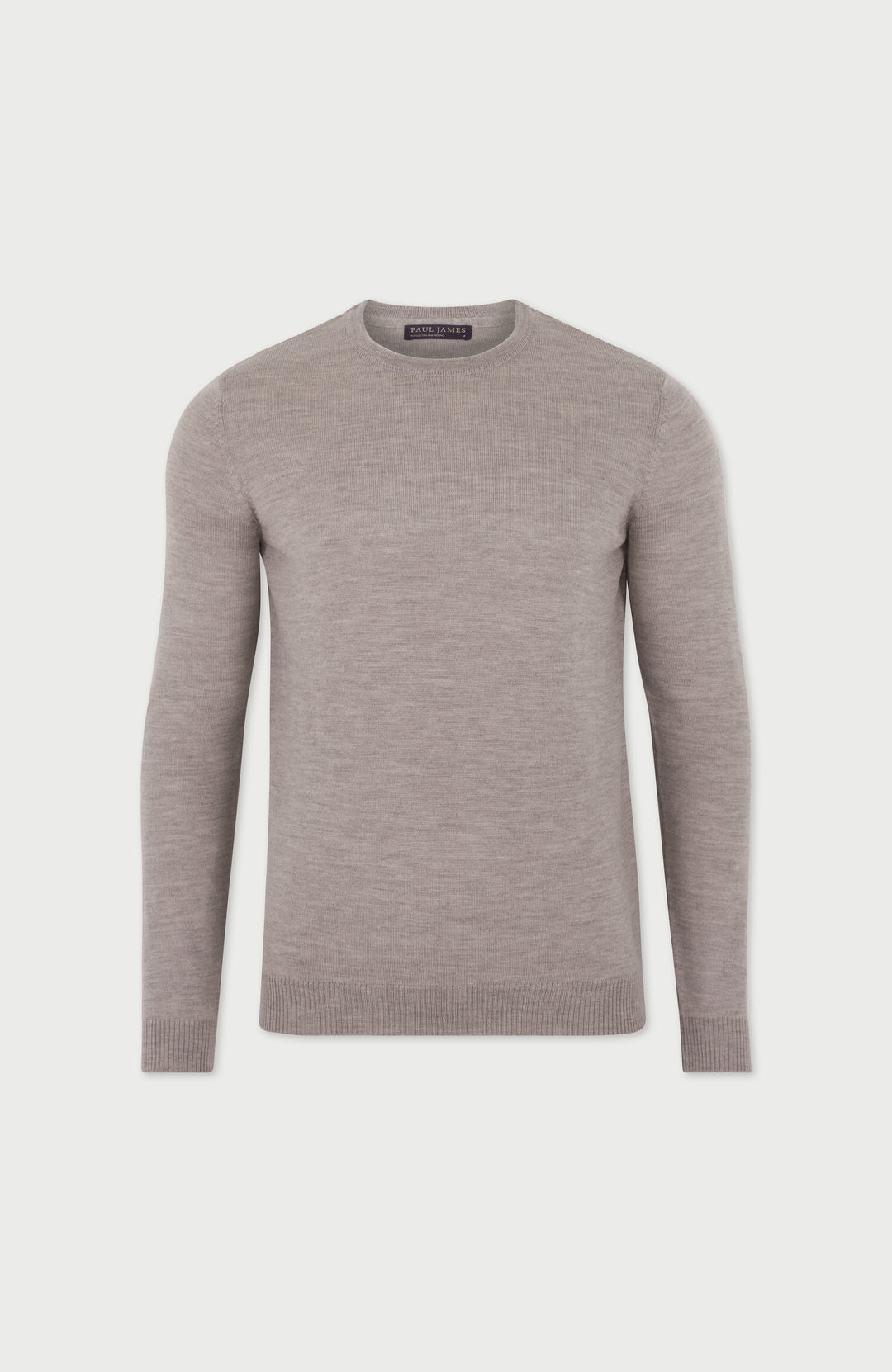 Barley Mens Extra Fine Merino Wool Crew Neck Jumper By Paul James