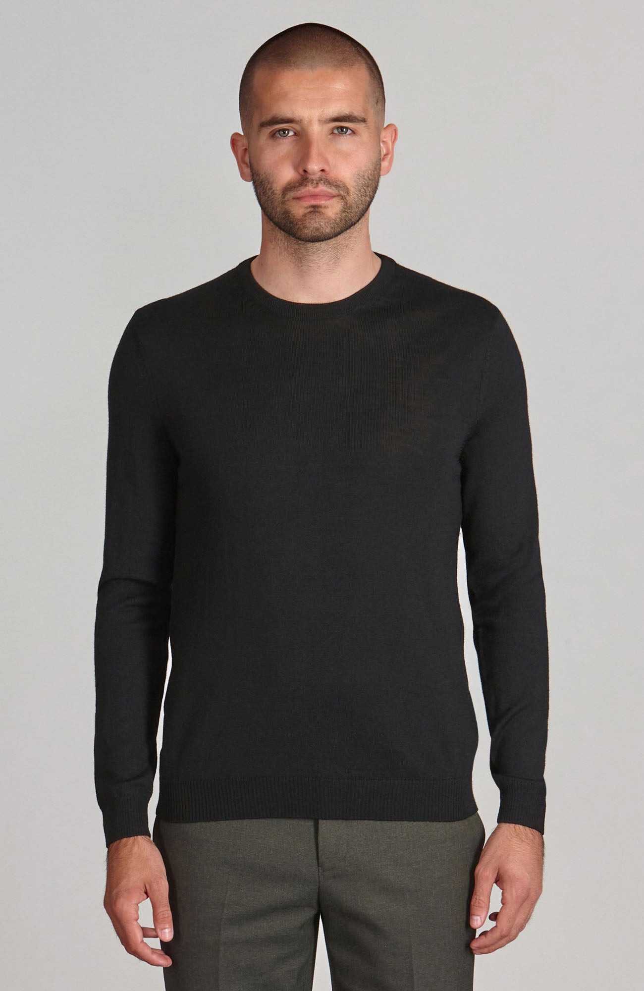 Mens Extra Fine Merino Wool Crew Neck Jumper – Paul James Knitwear