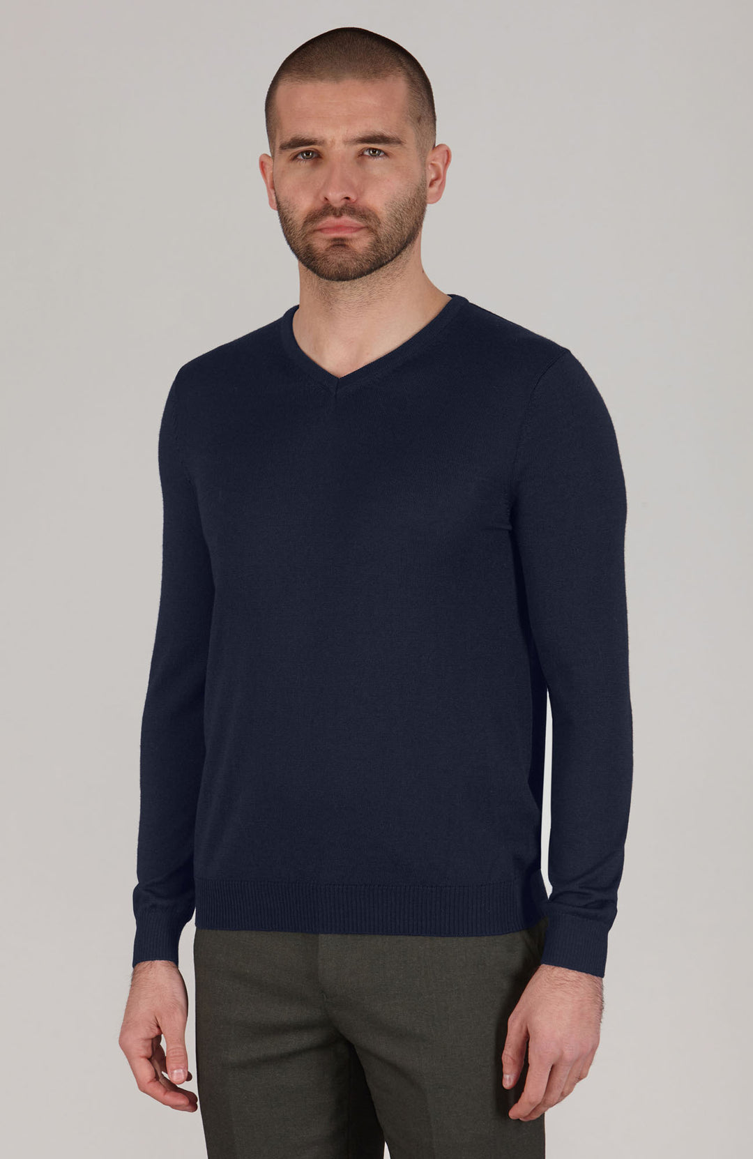 V Ausschnitt Rollkragenpullover Herren C Und A Extrafeiner Herren