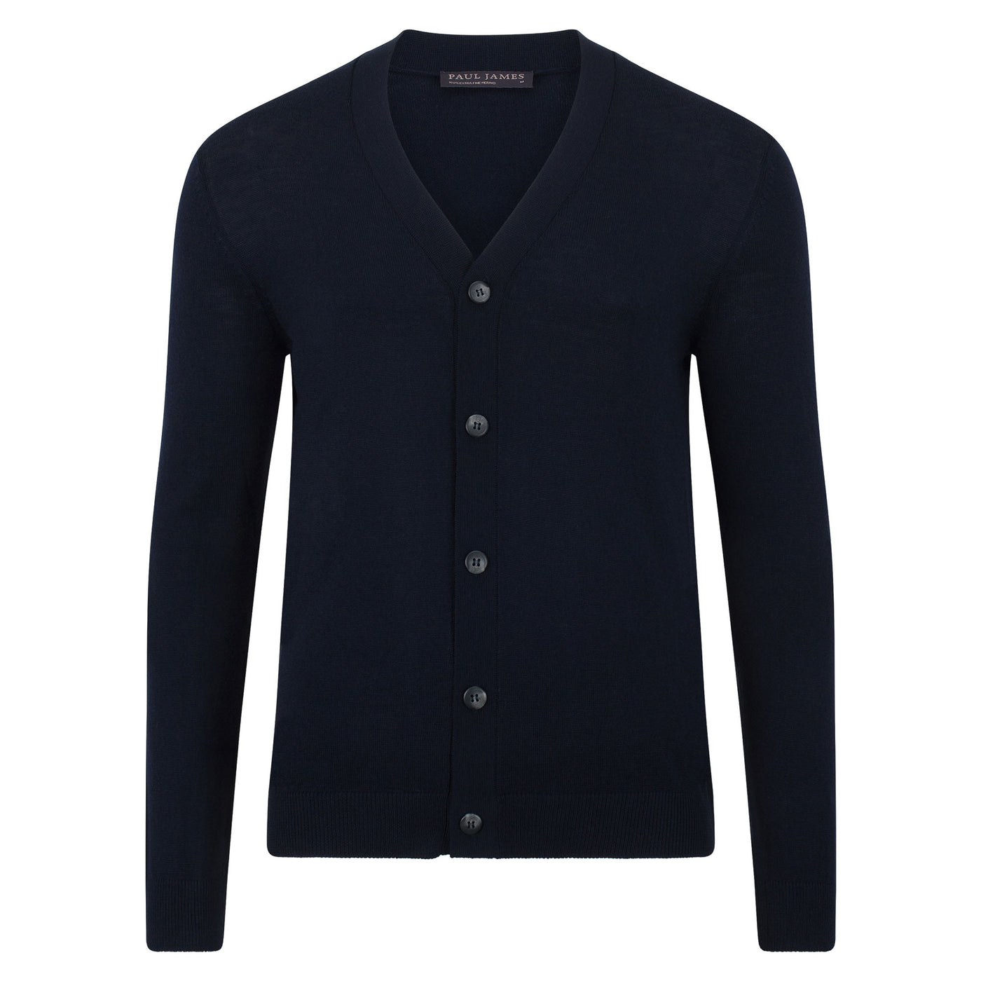 navy mens fine merino wool cardigan