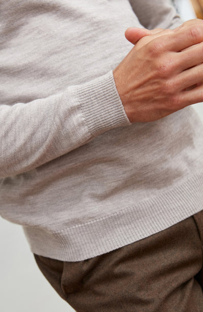 beige fine merino wool