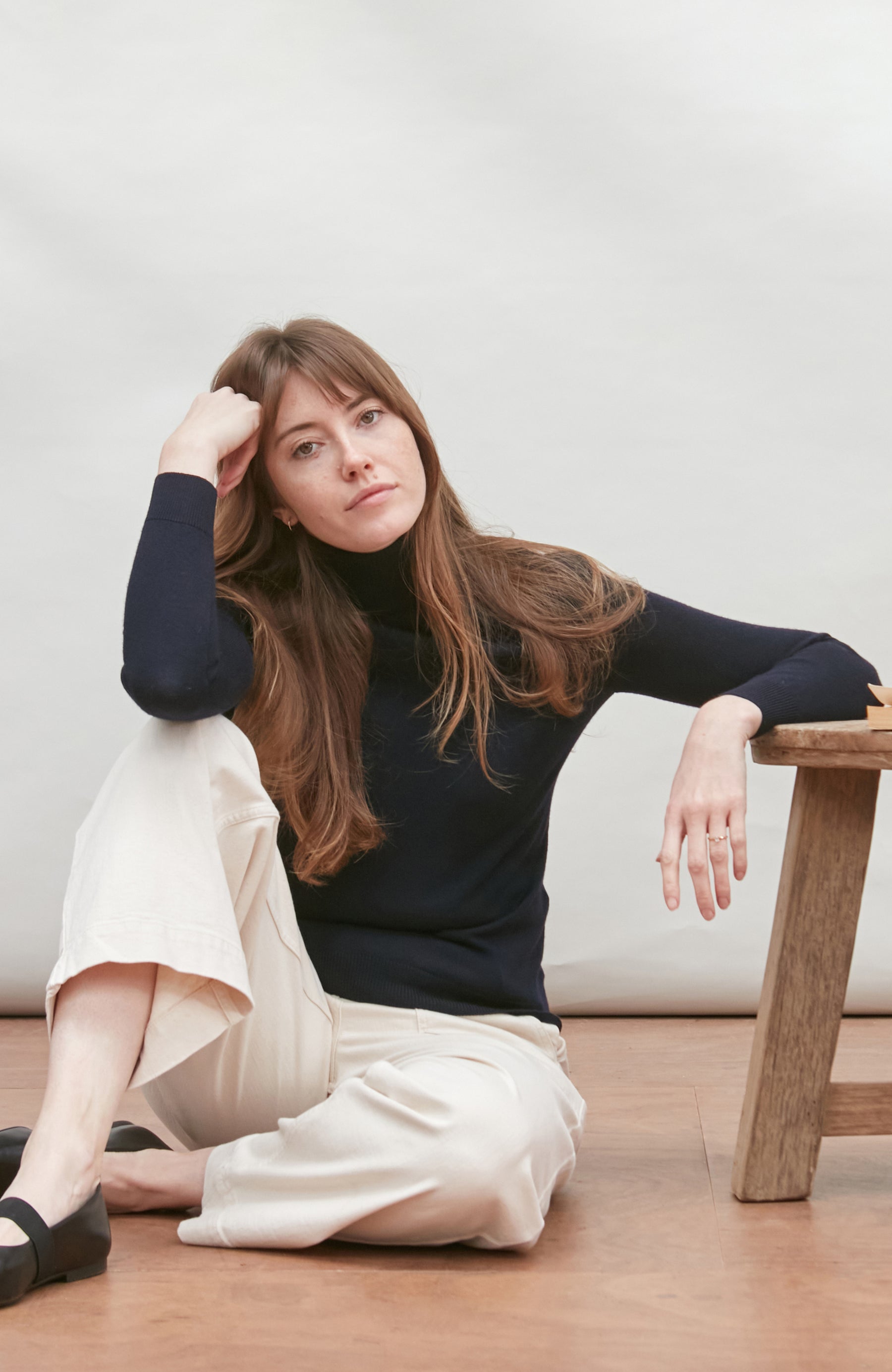 Womens Pure Extra Fine Merino Wool Roll Neck Jumper