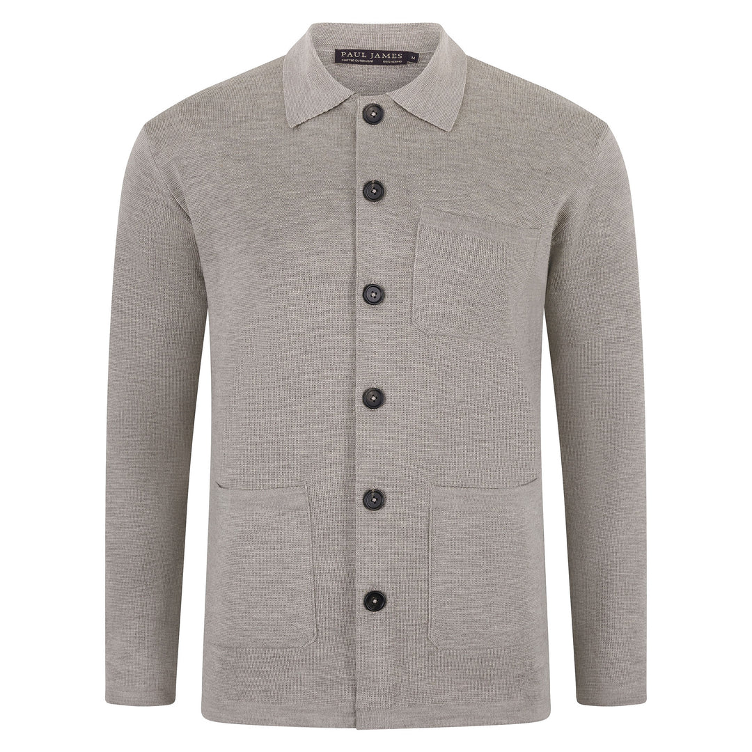 Mens Extra Fine Merino Wool Work Shirt – Paul James Knitwear