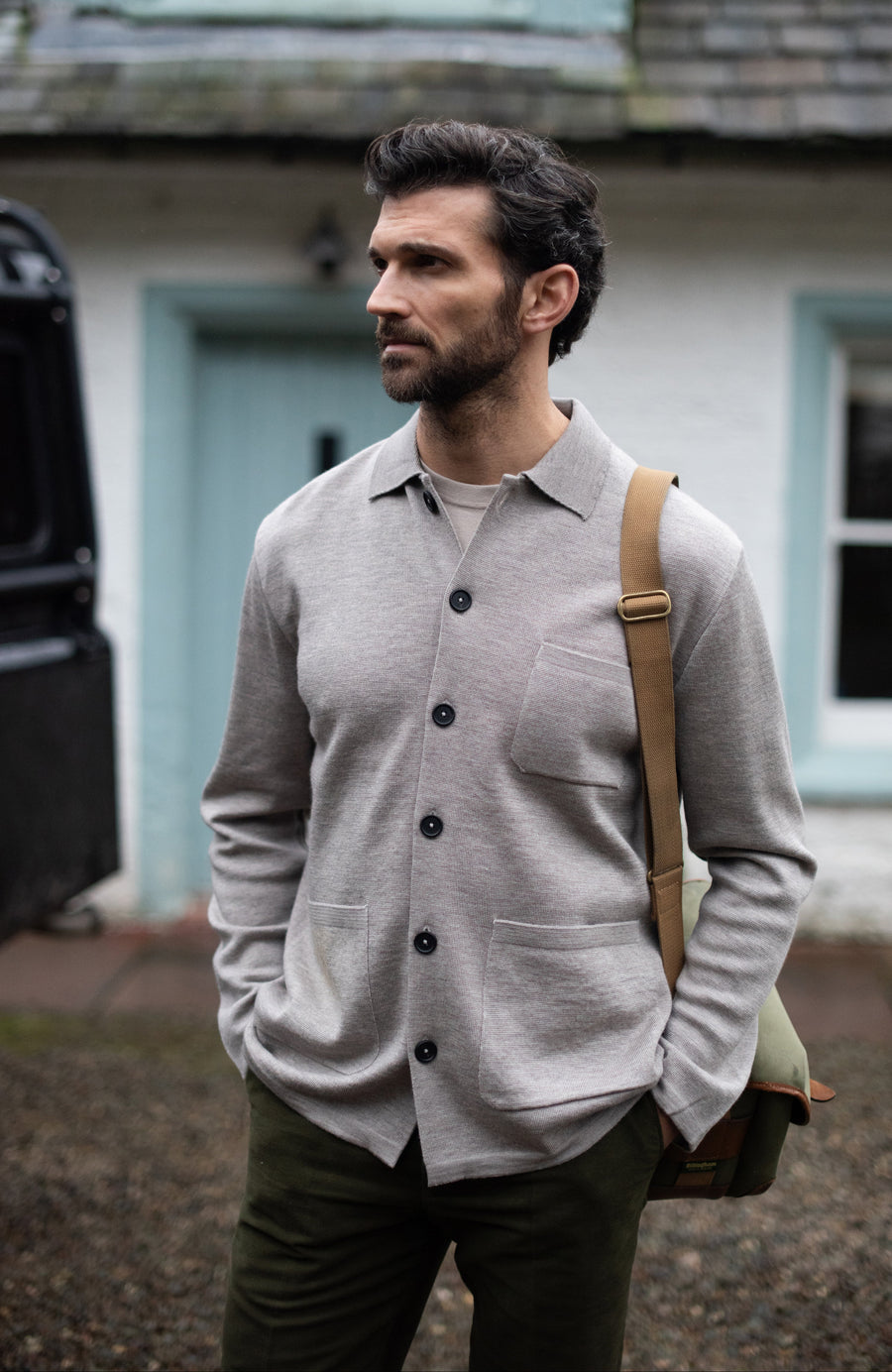 Mens Extra Fine Merino Wool Work Shirt - Feature 3