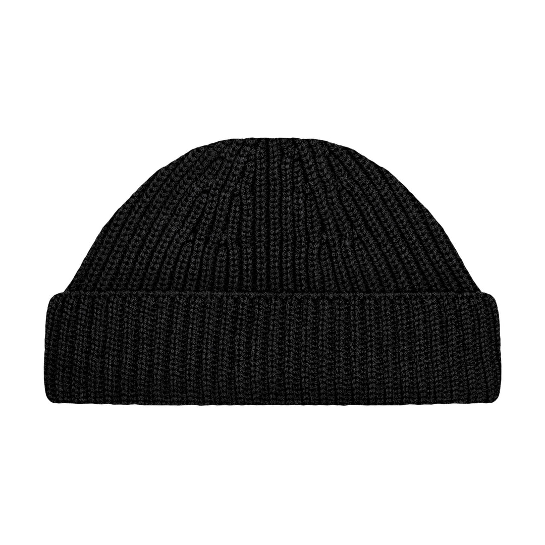 black fisherman watch cap