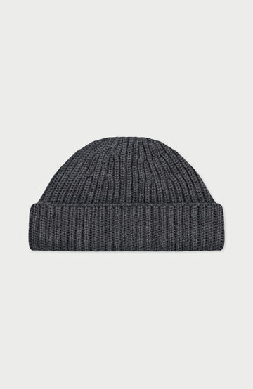 Charcoal Extra Fine Merino Wool Beanie By Paul James