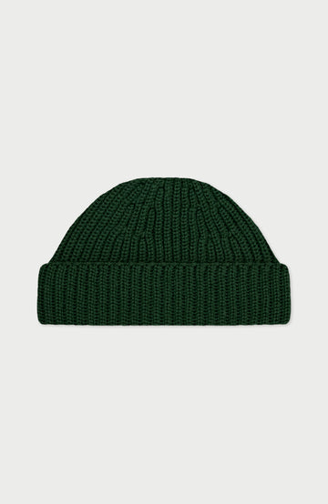Green Extra Fine Merino Wool Beanie By Paul James