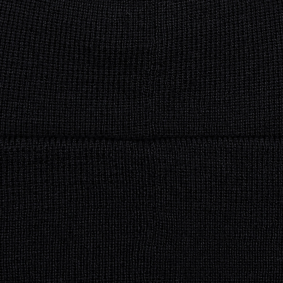black mens knitted watch cap beanie by Paul James
