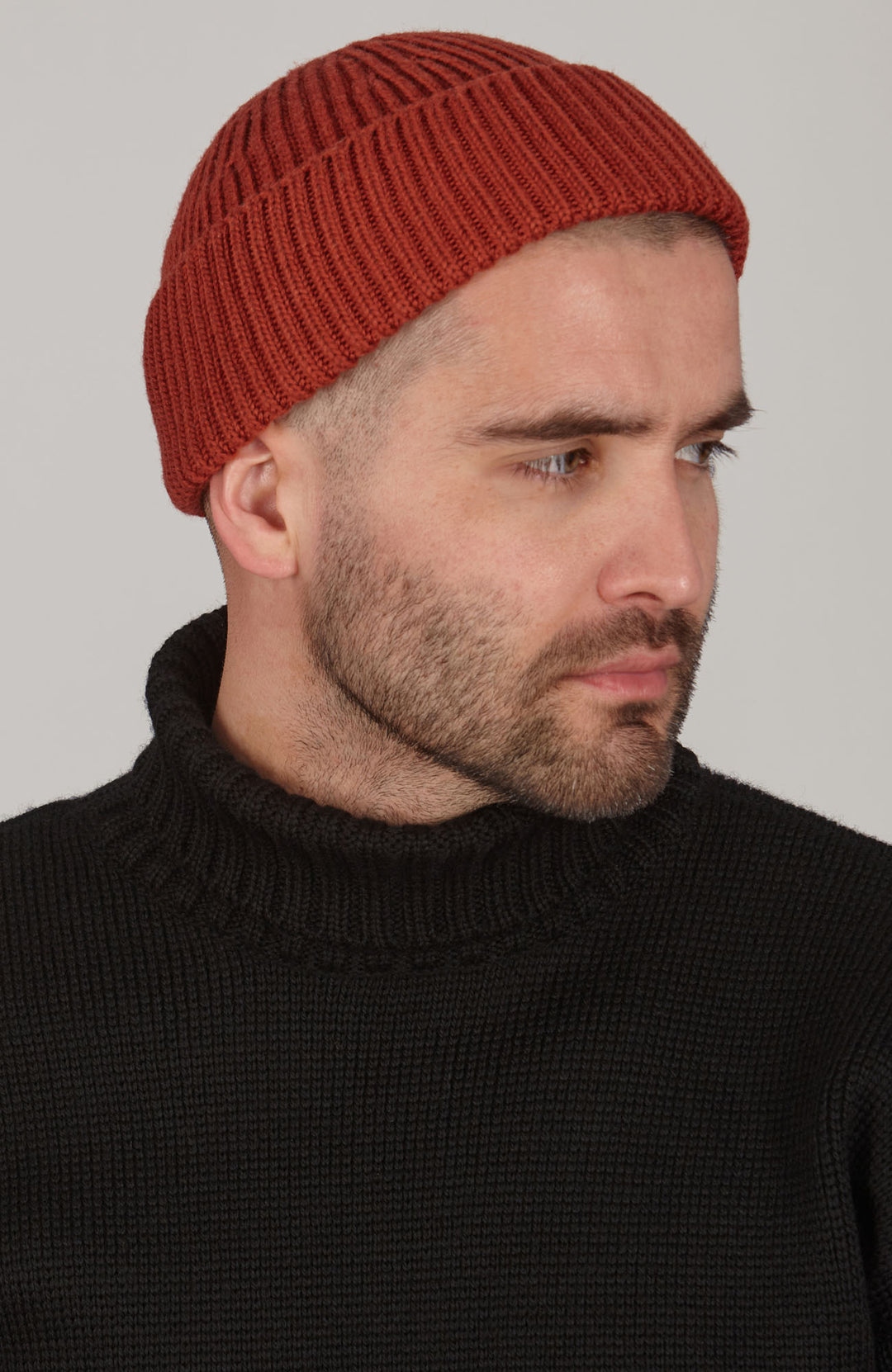 Chunky Extra Fine Merino Ribbed Beanie - Long