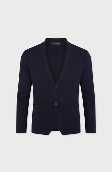 navy mens merino wool blazer by paul james