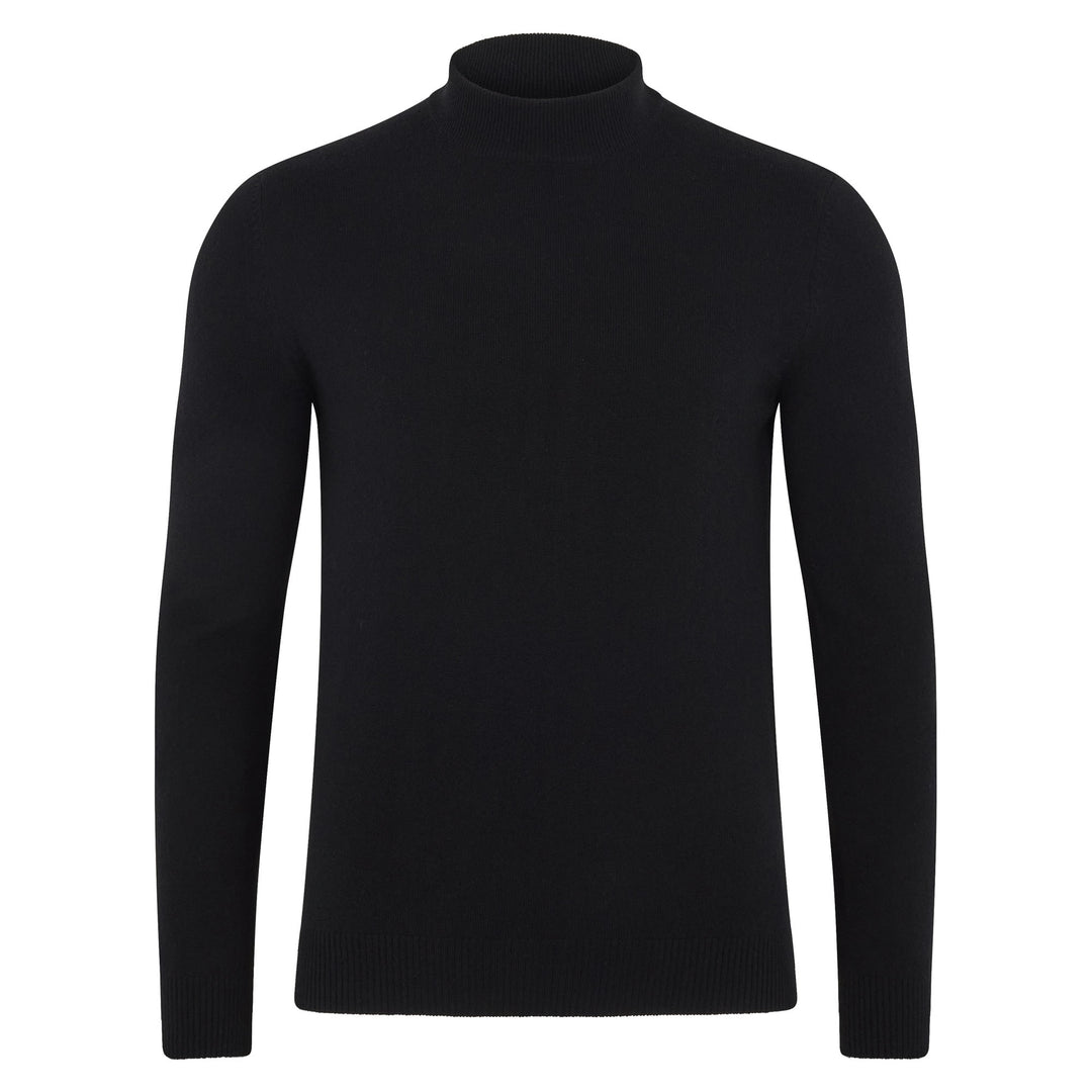 Mens Lightweight Merino Cashmere Mock Turtle Neck Jumper – Paul