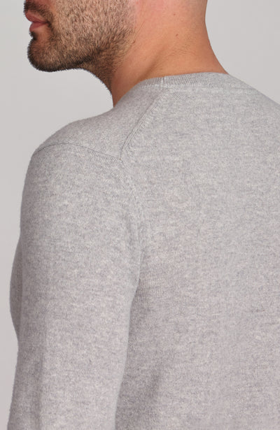 Mens Lightweight Merino Cashmere Crew Neck Jumper