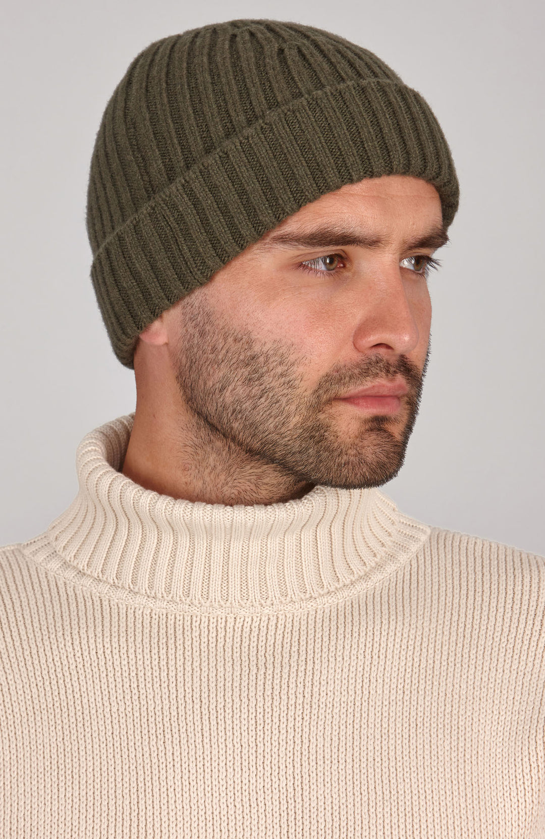 Heavyweight Merino Cashmere Ribbed Beanie – Paul James Knitwear