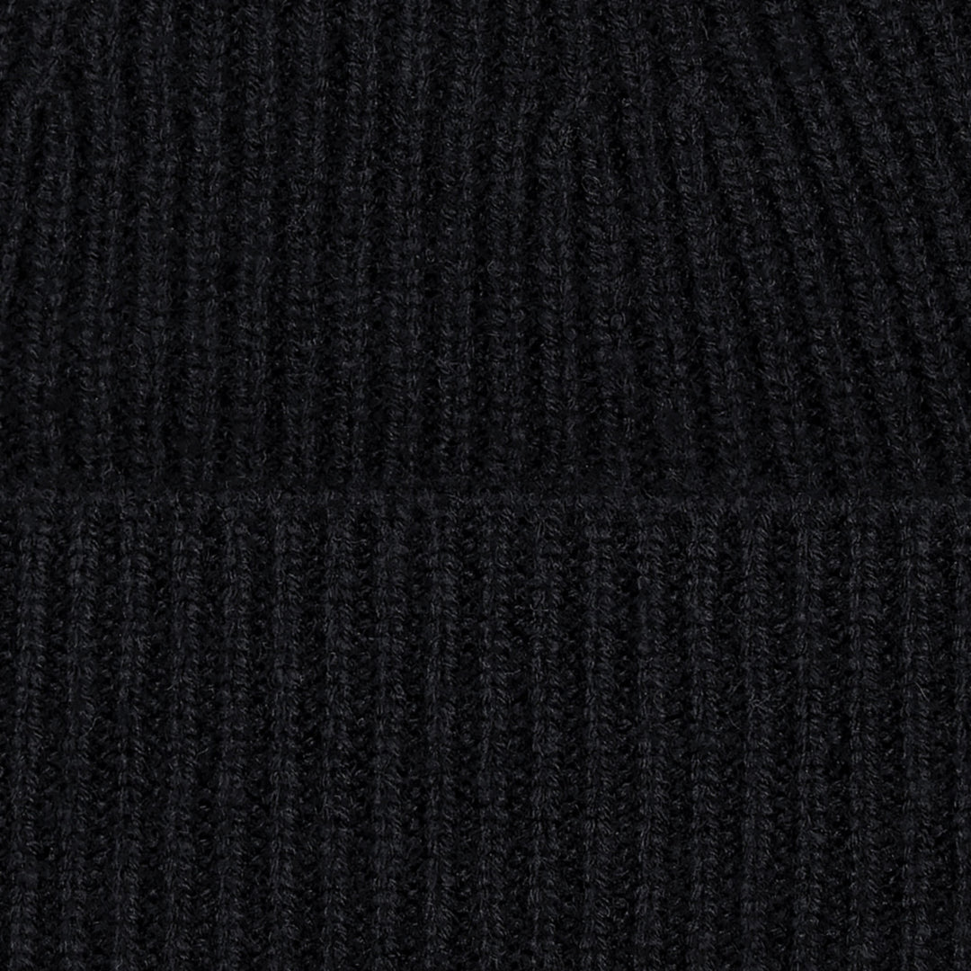 black merino cashmere beanie by Paul James