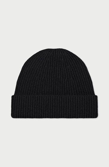 Black Merino Cashmere Beanie By Paul James