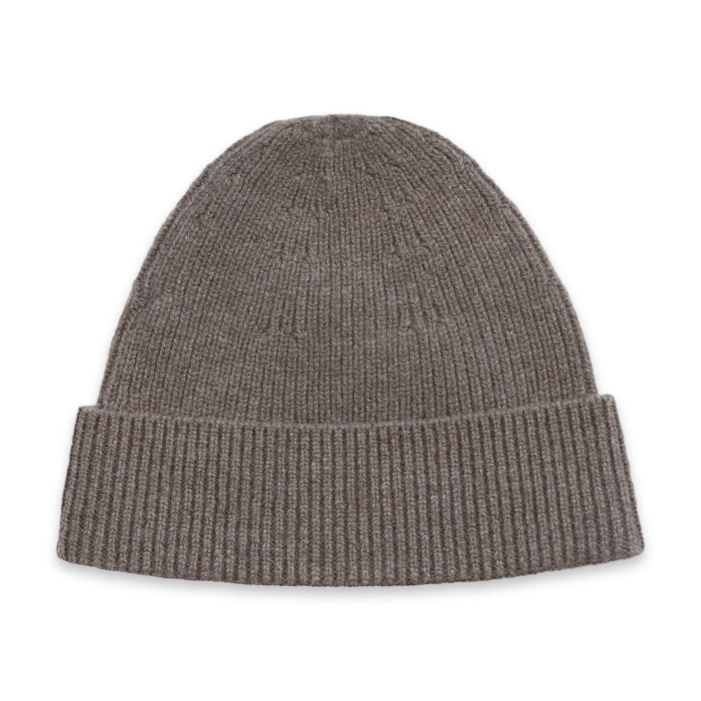 taupe mens merino cashmere beanie hat