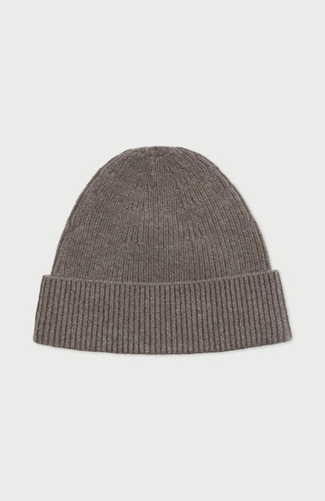 Brown Merino Cashmere Beanie By Paul James
