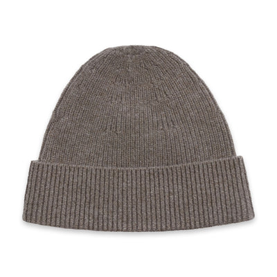 taupe mens merino cashmere beanie hat