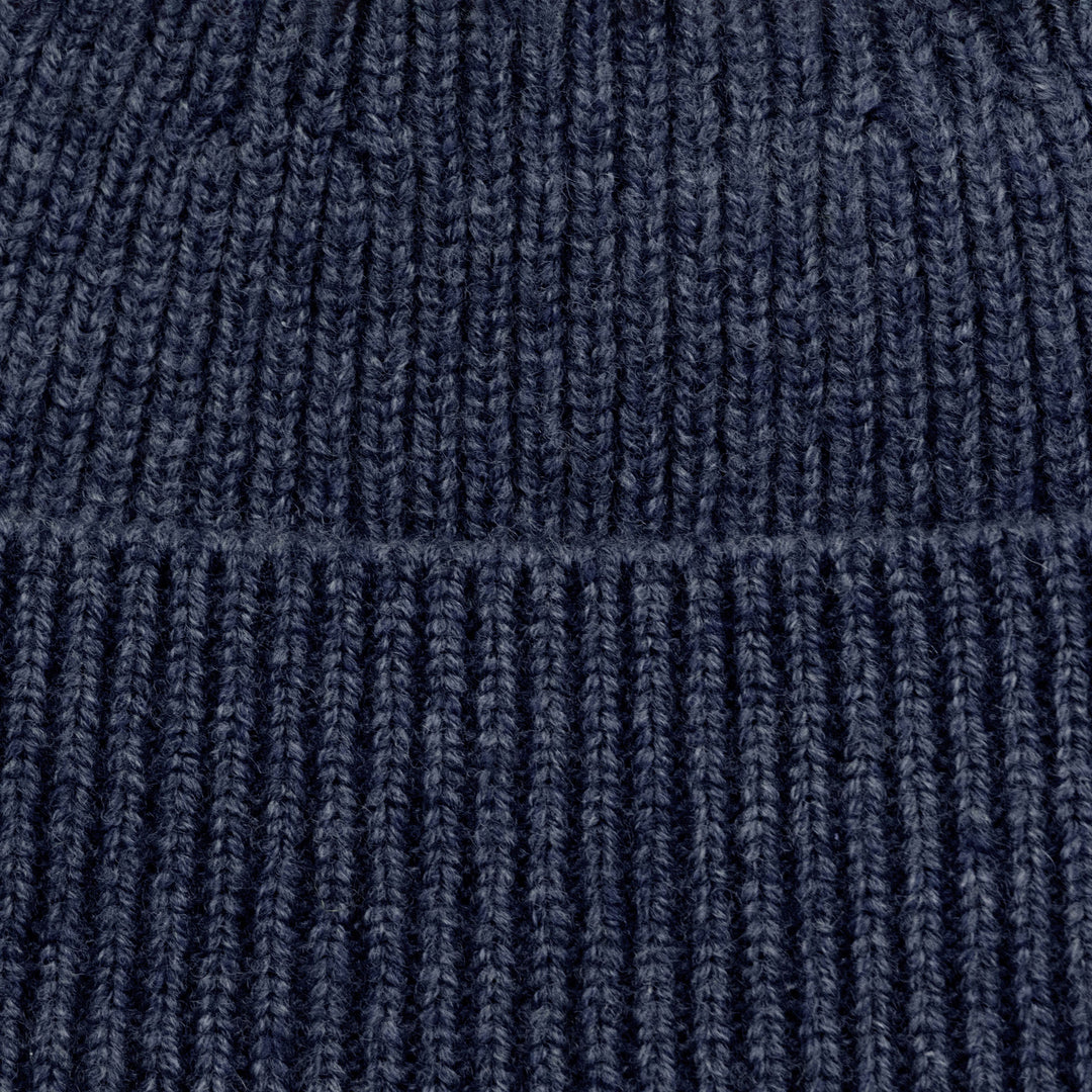Denim Blue Lightweight merino cashmere beanie by Paul James