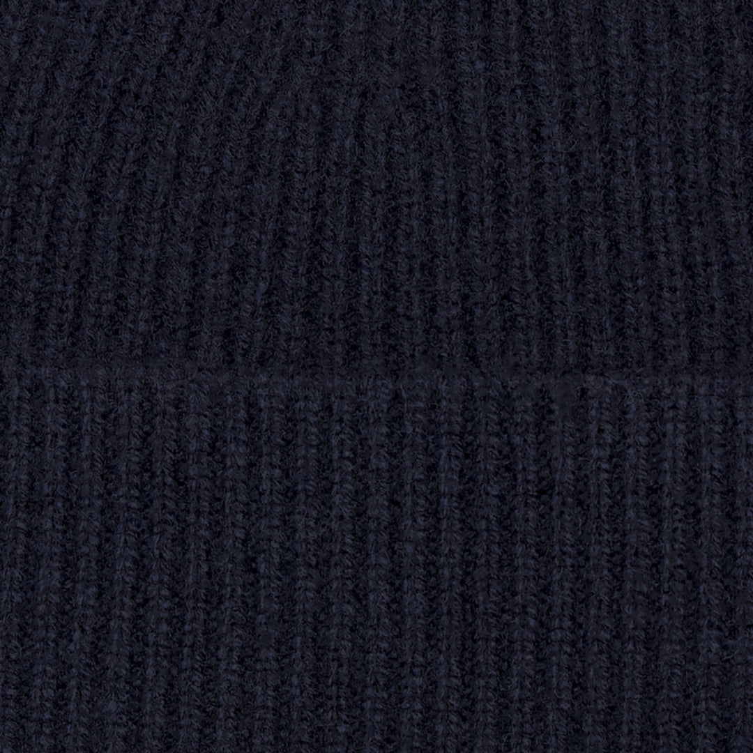 navy merino cashmere beanie by Paul James