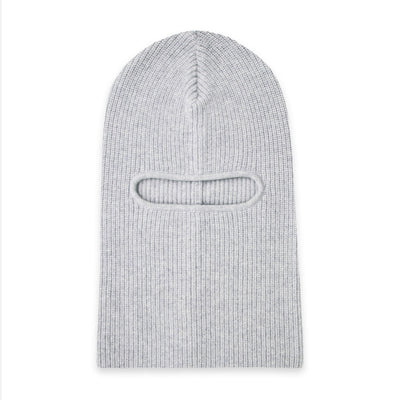 light grey cashmere merino wool balaclava