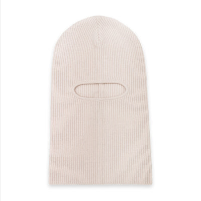 off white grey cashmere merino wool balaclava