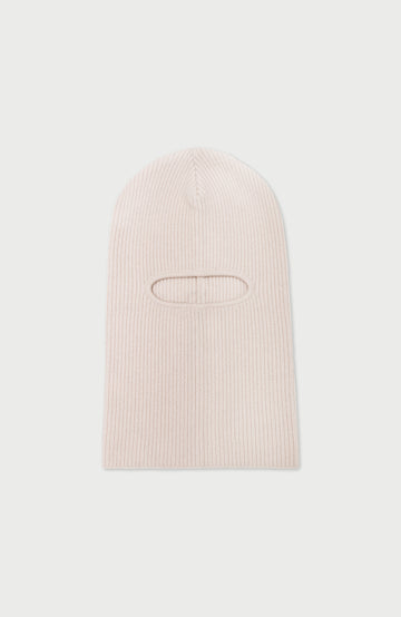 Oyster Merino Cashmere Balaclava By Paul James