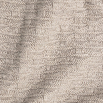 Beige merino cashmere scarf by Paul James