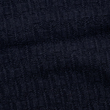 navy merino cashere knitted neckerchief by Paul James