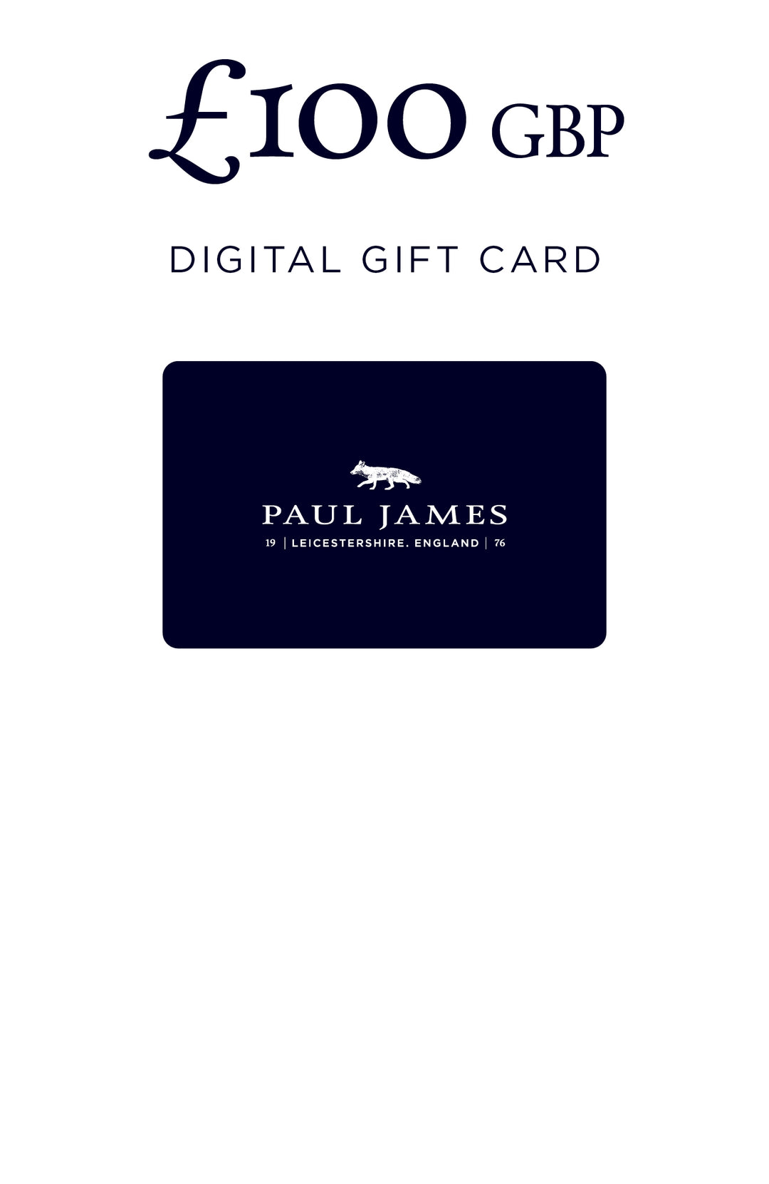 £100 paul james gift card