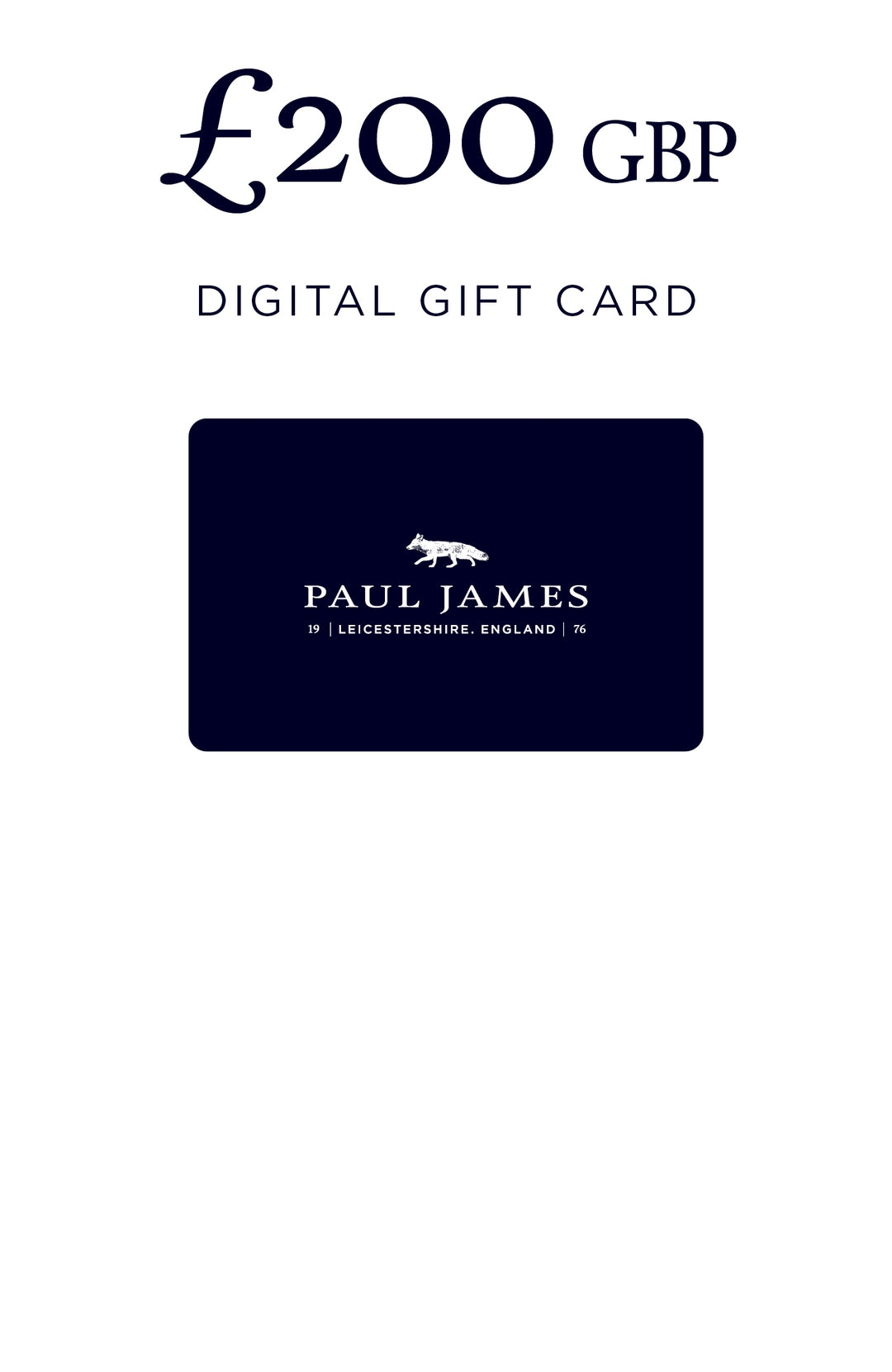 £200 paul james gift card