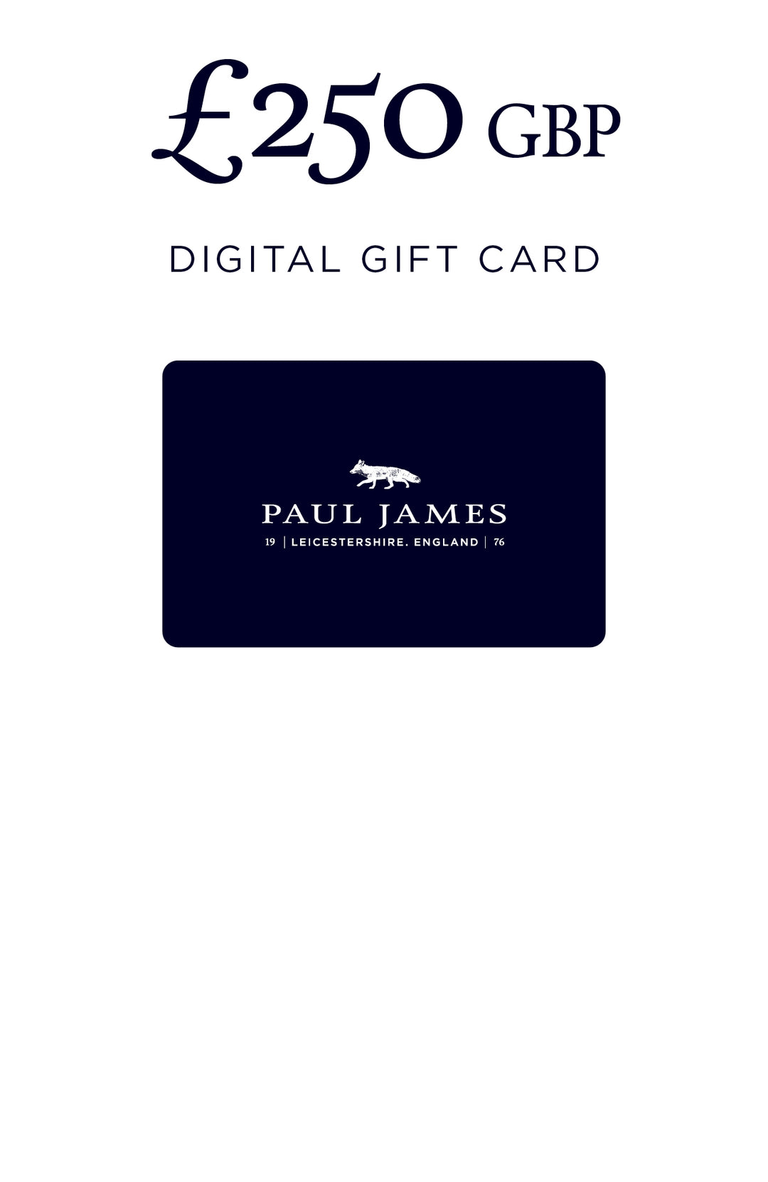 £250 paul james gift card