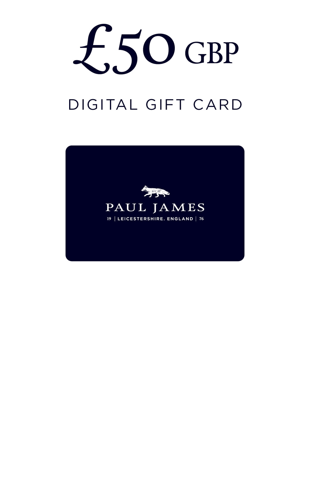 £50 paul james gift card