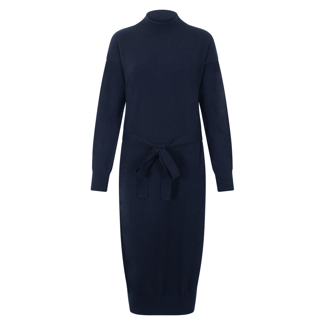 navy womens knitted dress