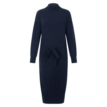navy womens knitted dress