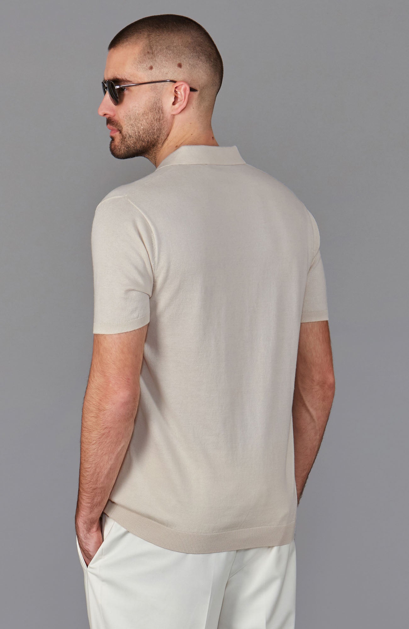 birch mens buttonless polo shirt