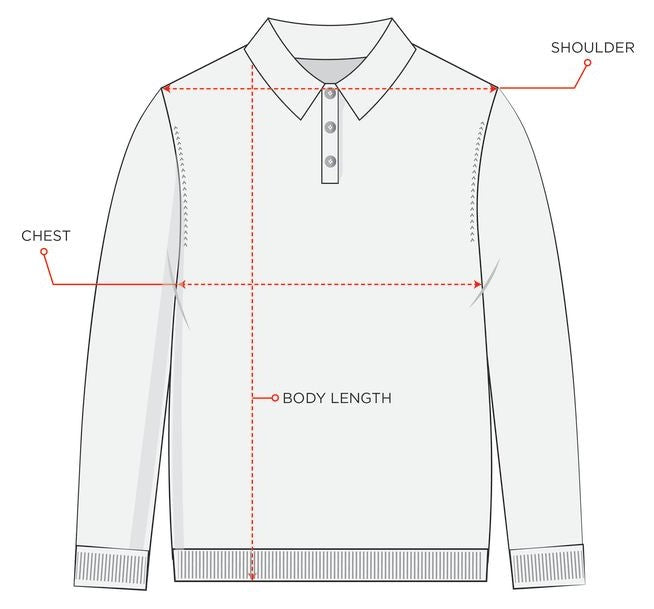 Mens Extra Fine Merino Wool Long Sleeve Polo Shirt