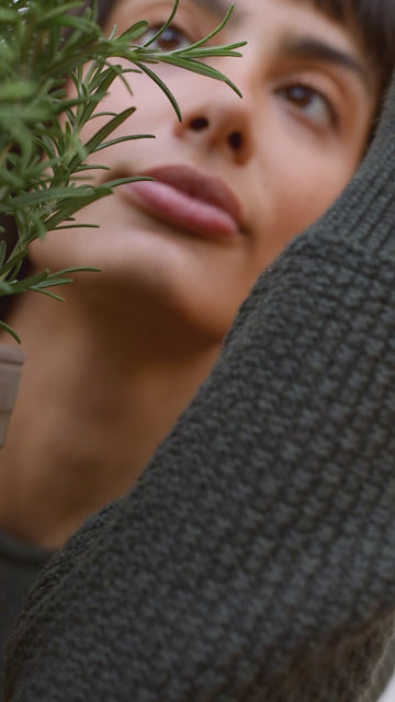 Womens Midweight Cotton Moss Stitch Jumper