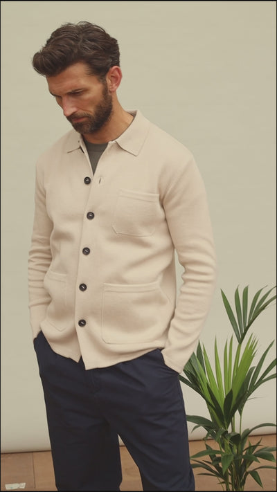 light beige mens overshirt
