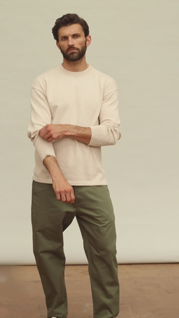 mens birch cotton knitted top by Paul James