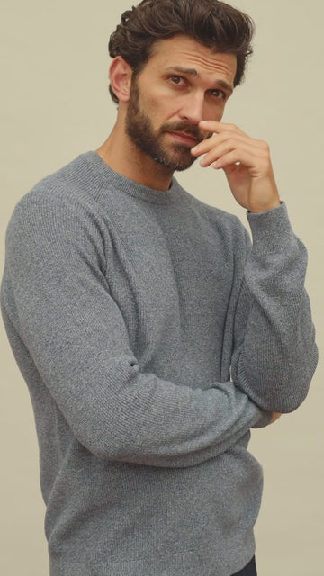 blue mens fisherman jumper