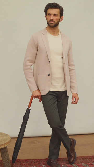 mens summer knitted blazer
