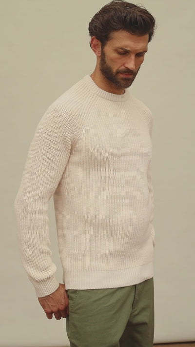 off white mens fisherman rib knit jumper