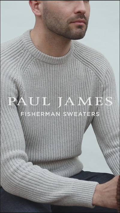 grey mens fisherman jumper