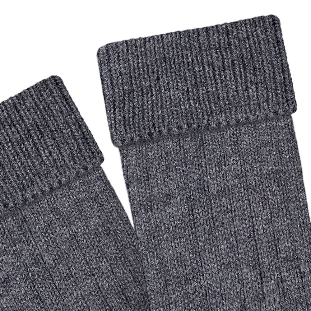 grey British wool hiking sock