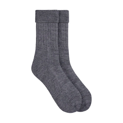 Grey British wool hiking sock