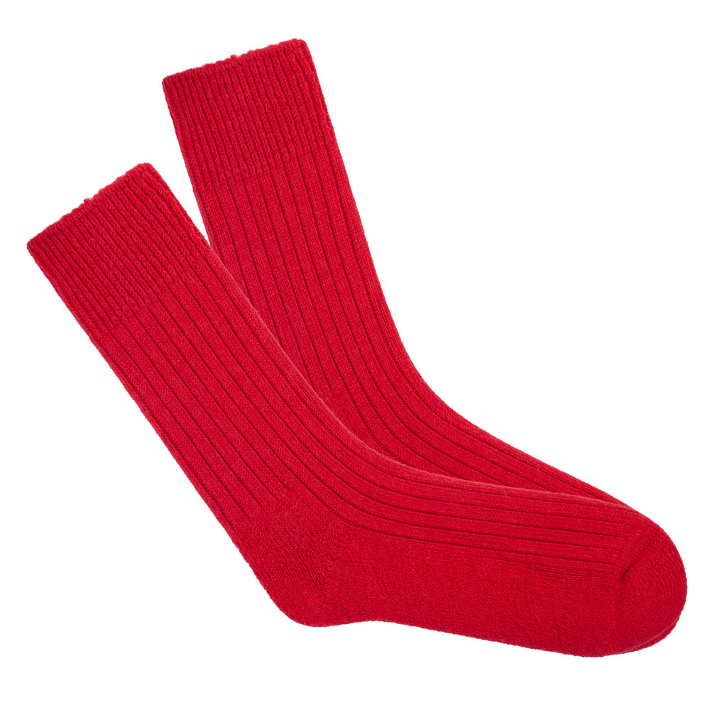 red warm and comfortable walking boot sock